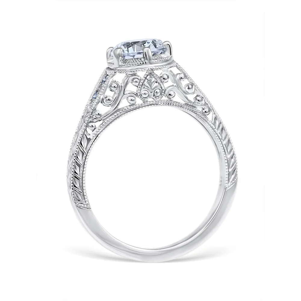 Heart of the Vineyard Vintage Style Engagement Ring