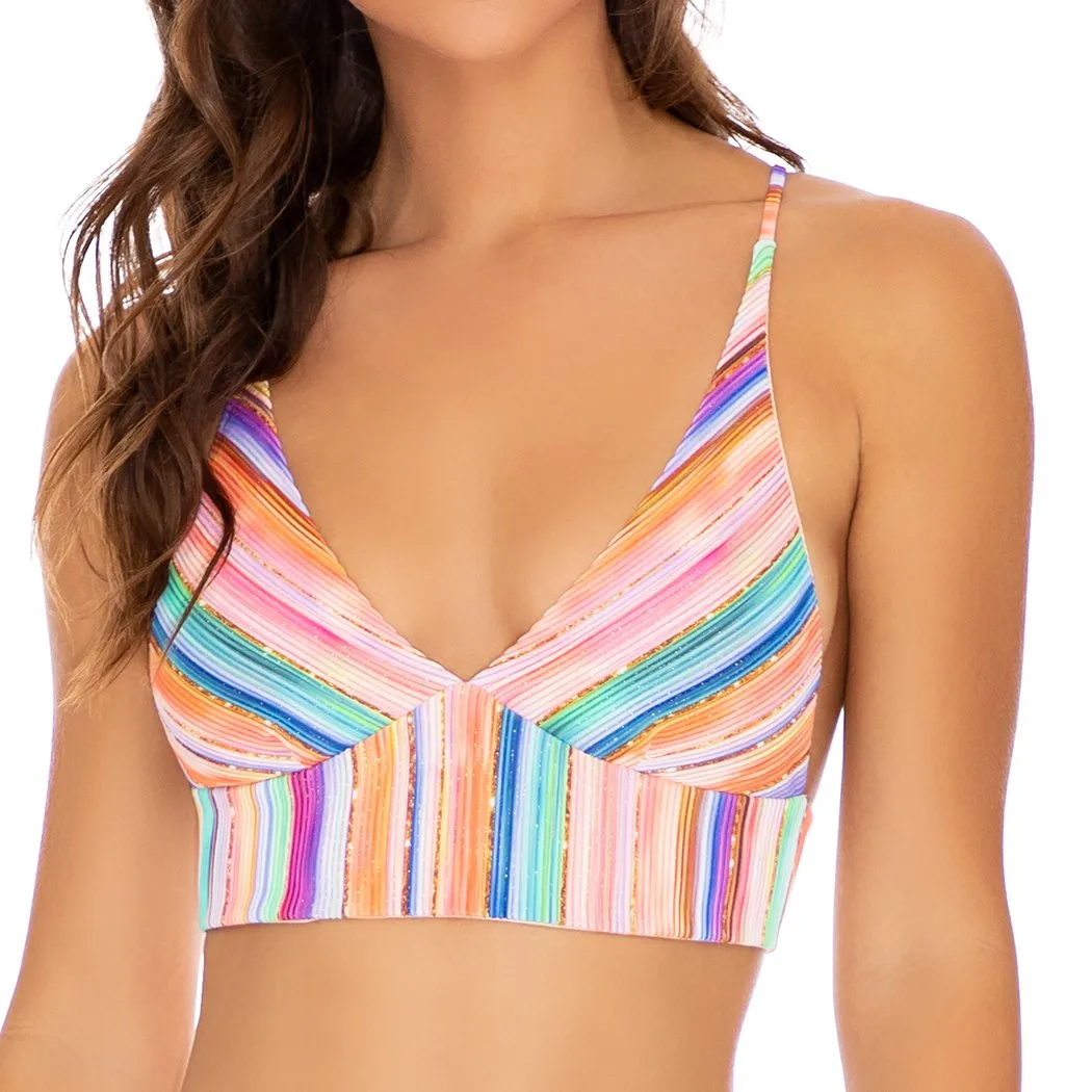 HEAT WAVES - Cross Back Bustier Top