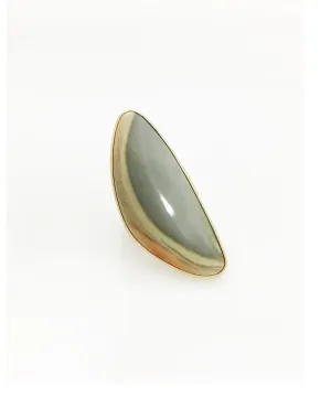 Heather Benjamin | Imperial Jasper Long Sun Bleached Green Ring