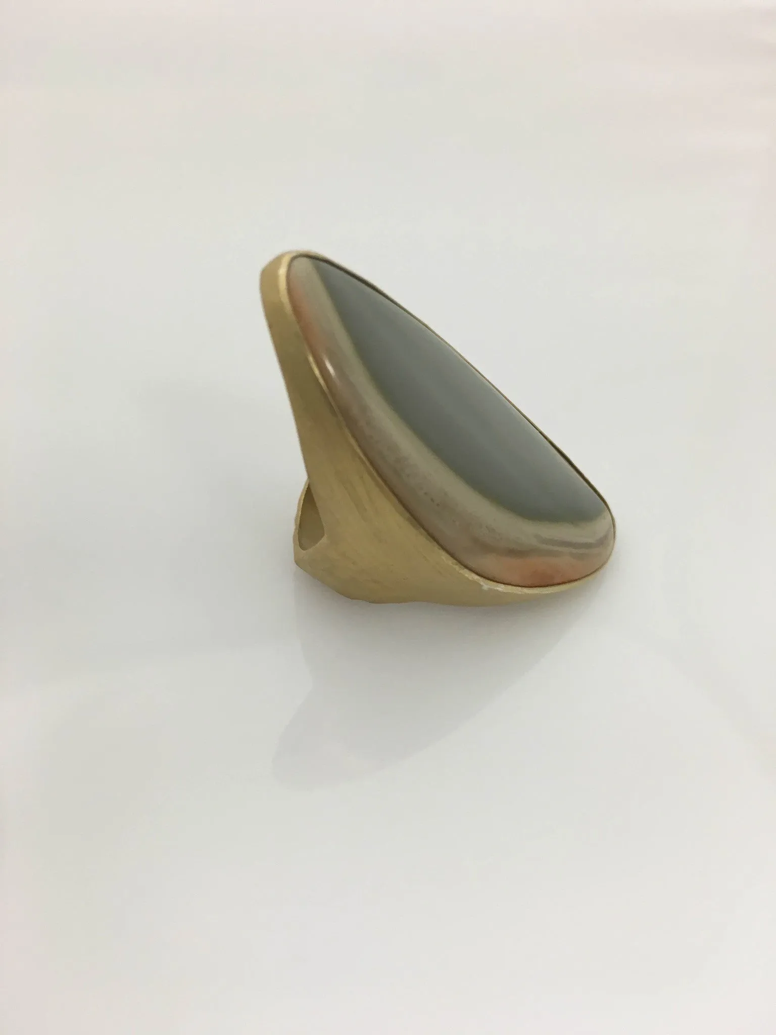 Heather Benjamin | Imperial Jasper Long Sun Bleached Green Ring