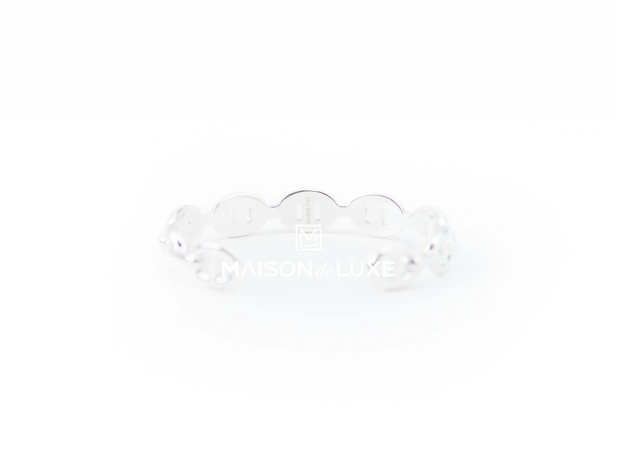 Hermes 925 Silver Chaine d'Ancre Enchainee Bracelet MM SH