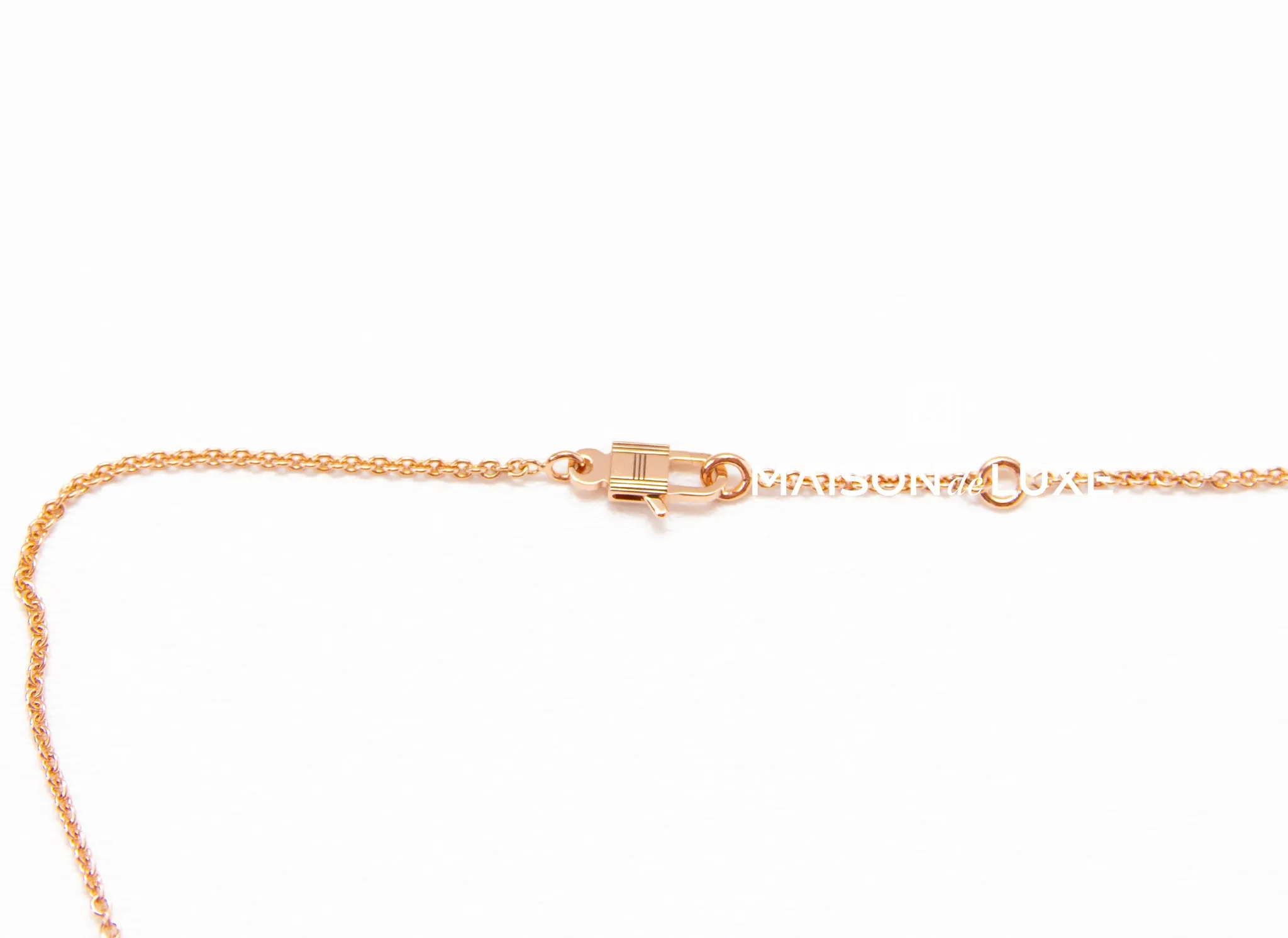Hermes Rose Gold Amulettes Cadenas Pendant Necklace