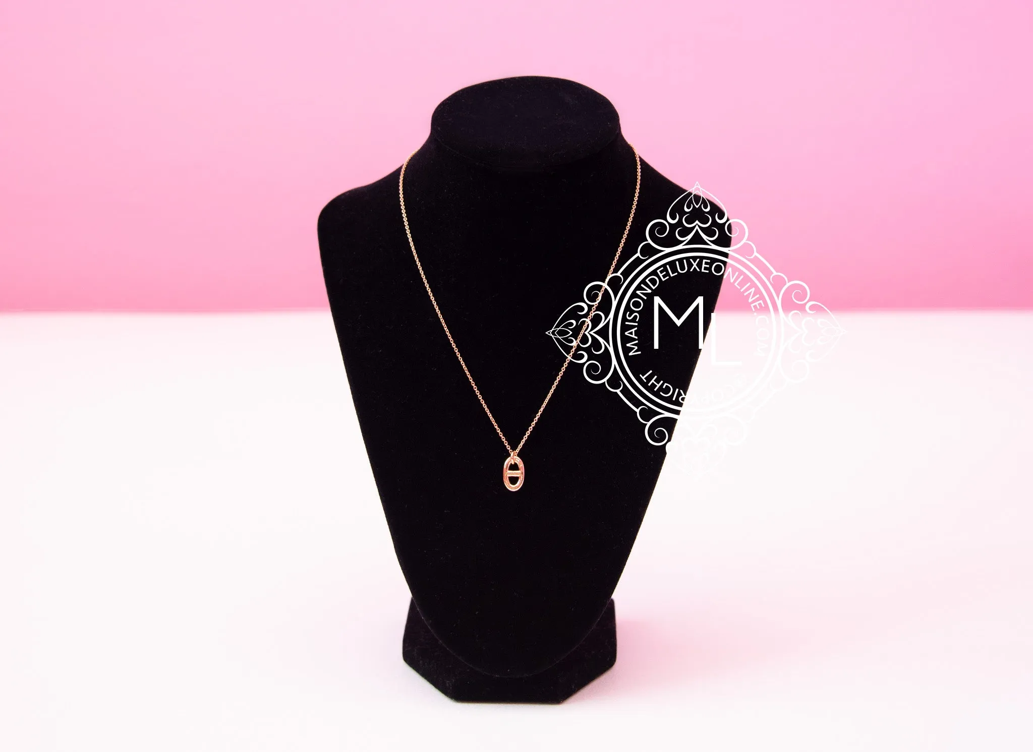 Hermes Rose Gold Farandole Pendant Necklace