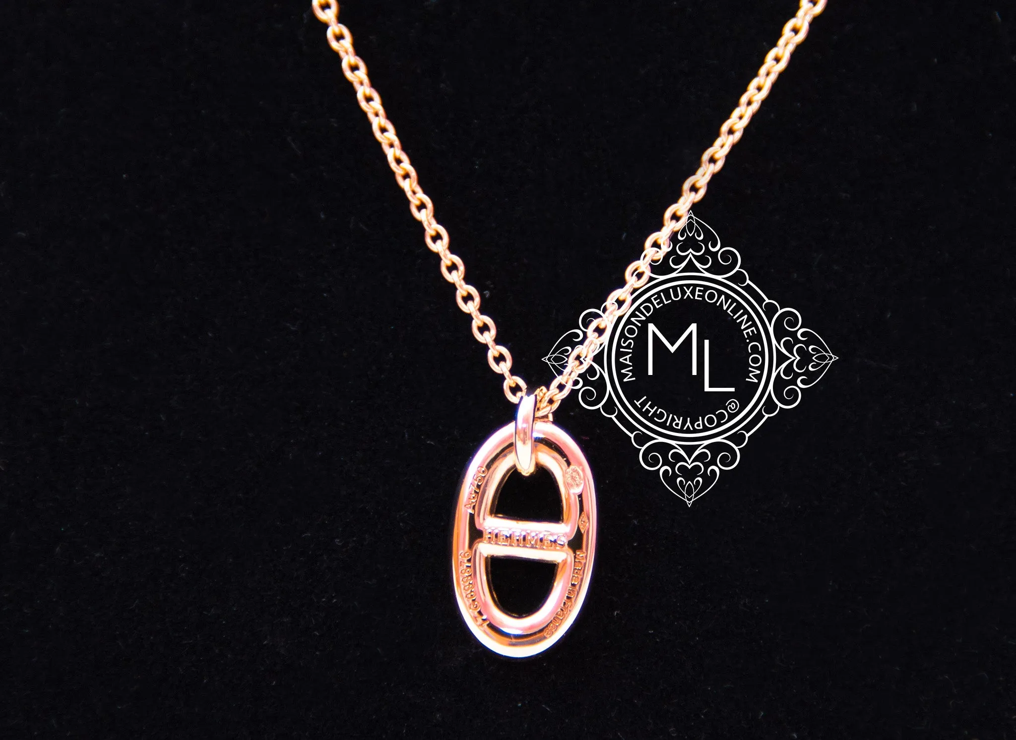 Hermes Rose Gold Farandole Pendant Necklace
