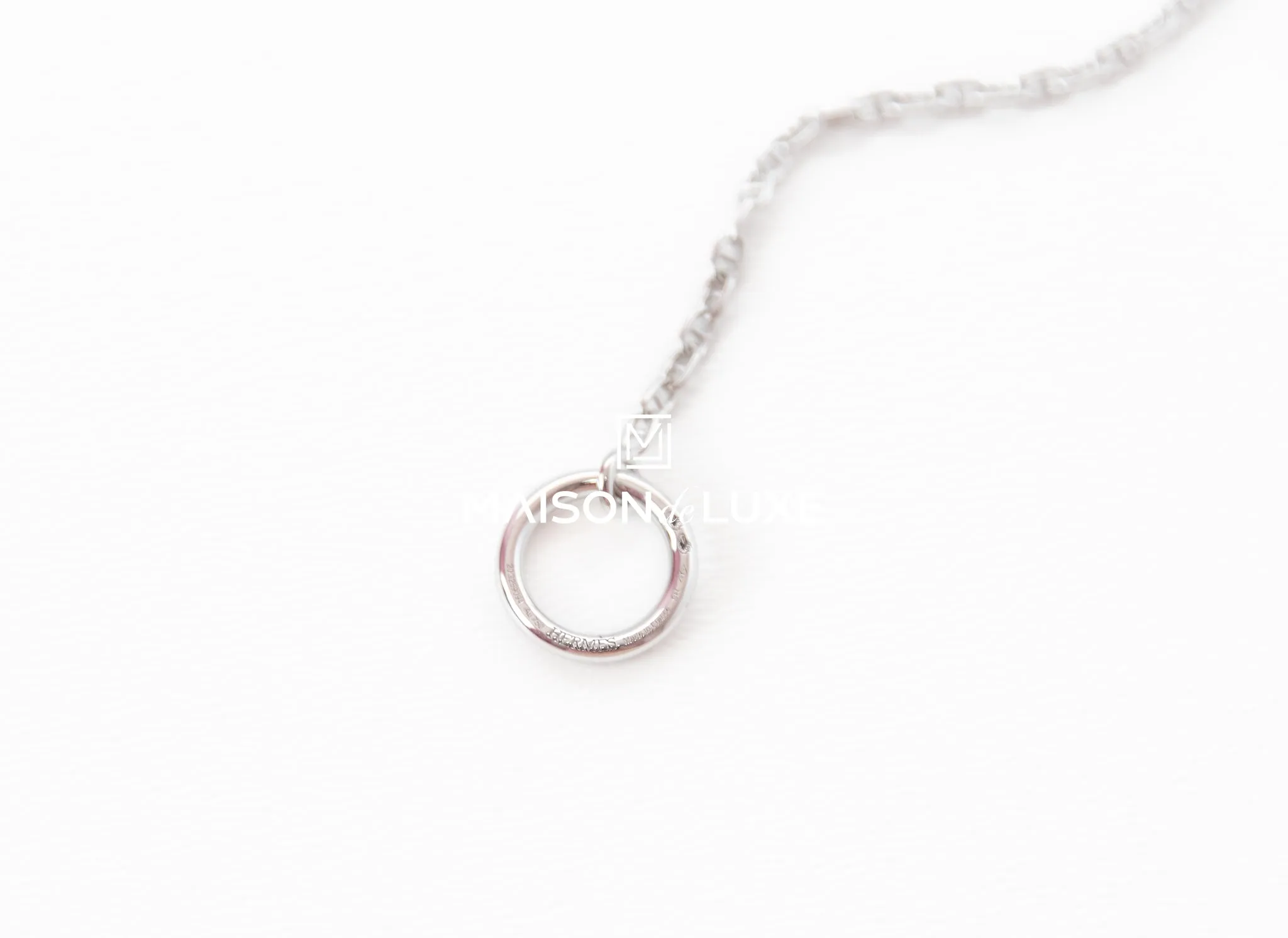 Hermes White Gold Diamond New Farandole Pendant Necklace