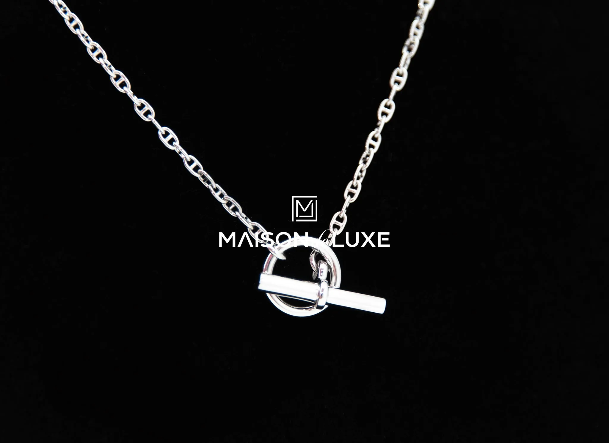Hermes White Gold Diamond New Farandole Pendant Necklace