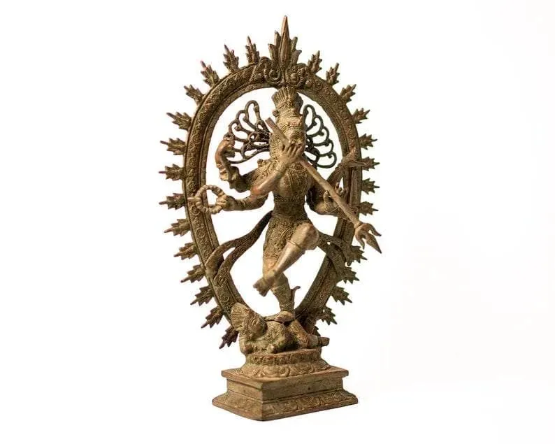 Hindu Dancing Shiva Nataraja Bronze Statue