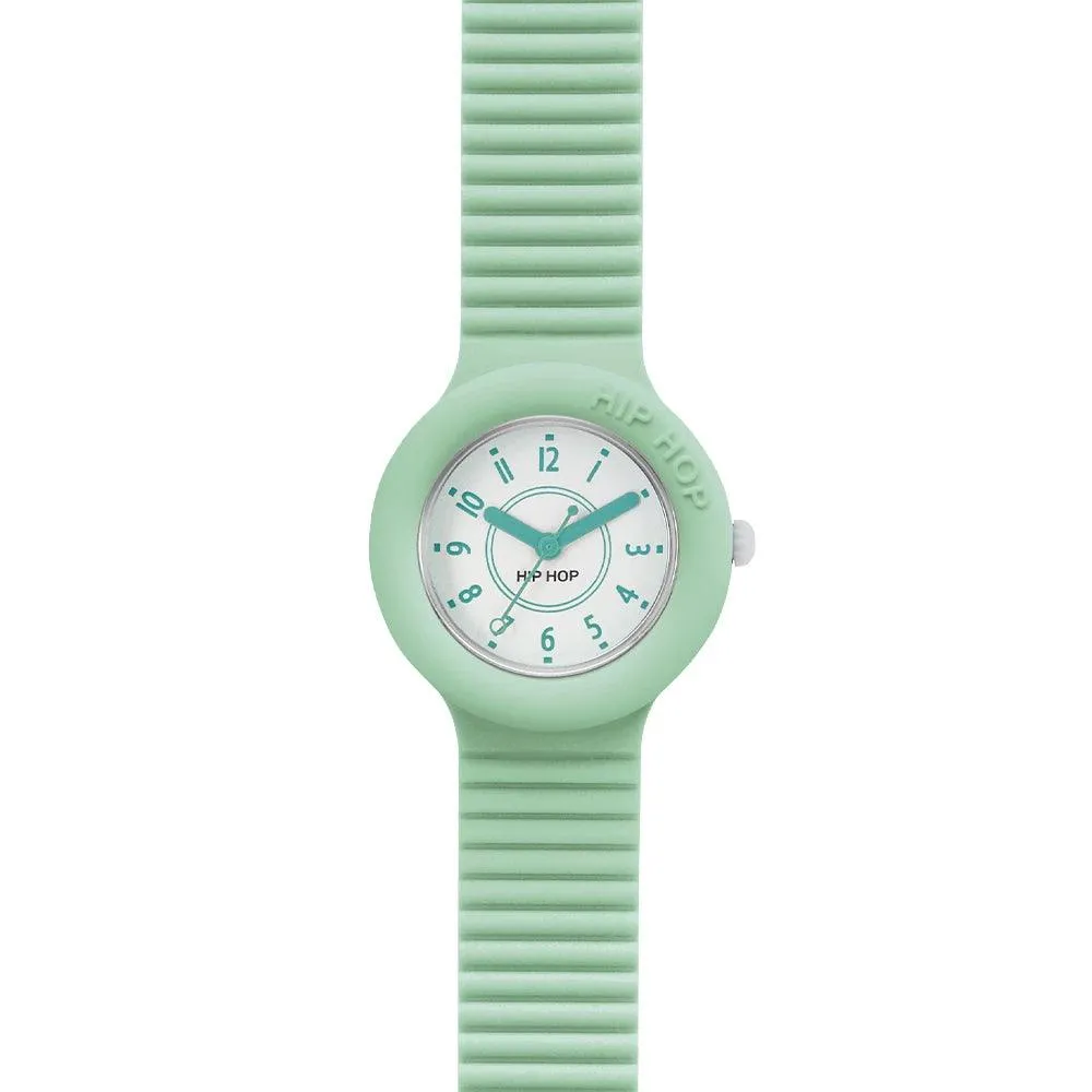 Hip Hop Pastel Green Numbers Collection 32mm Hwu0633 watch watch