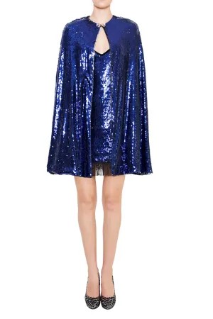 Ilona Rich Sequin Blue Cape