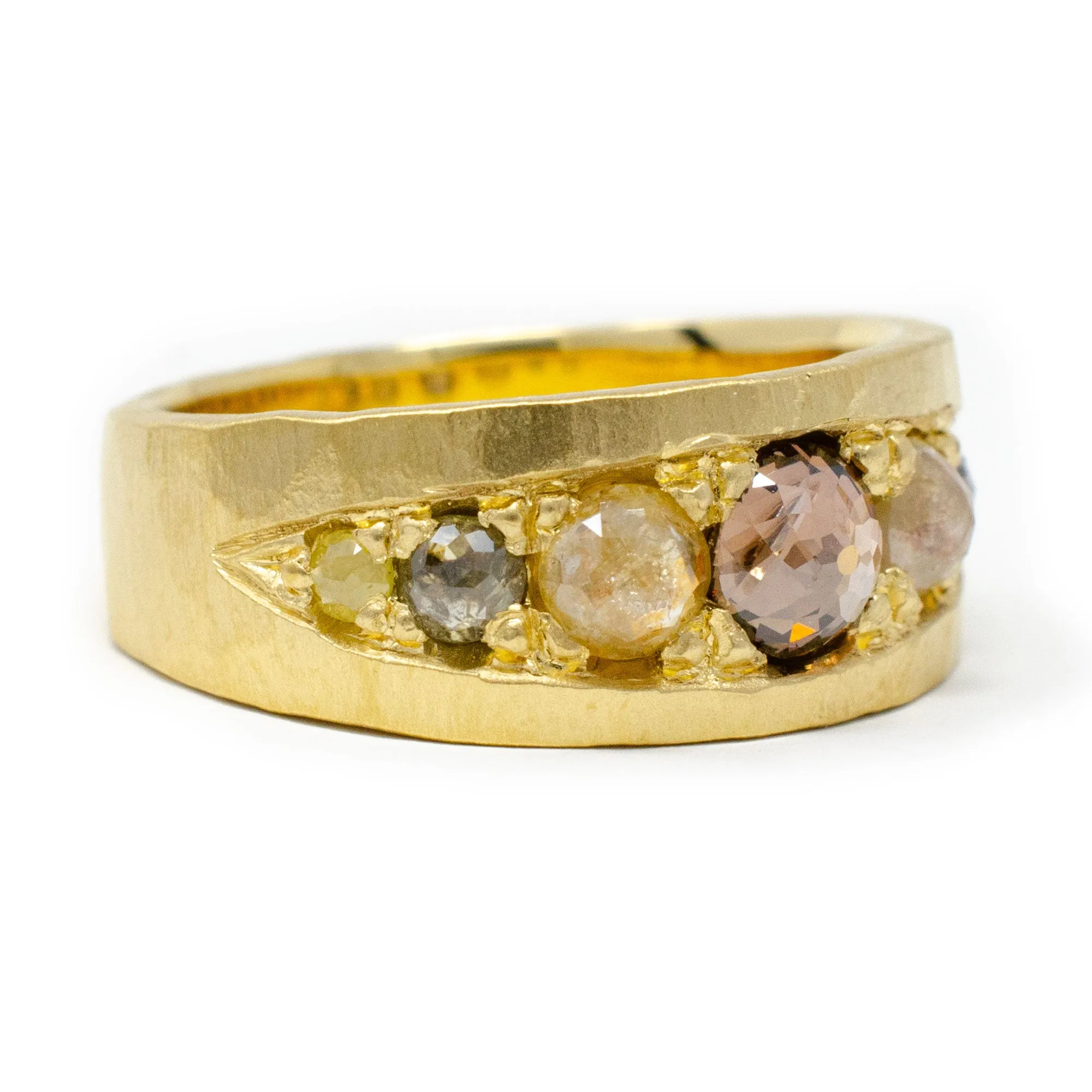 Jeweled Rosecut Diamond Ring