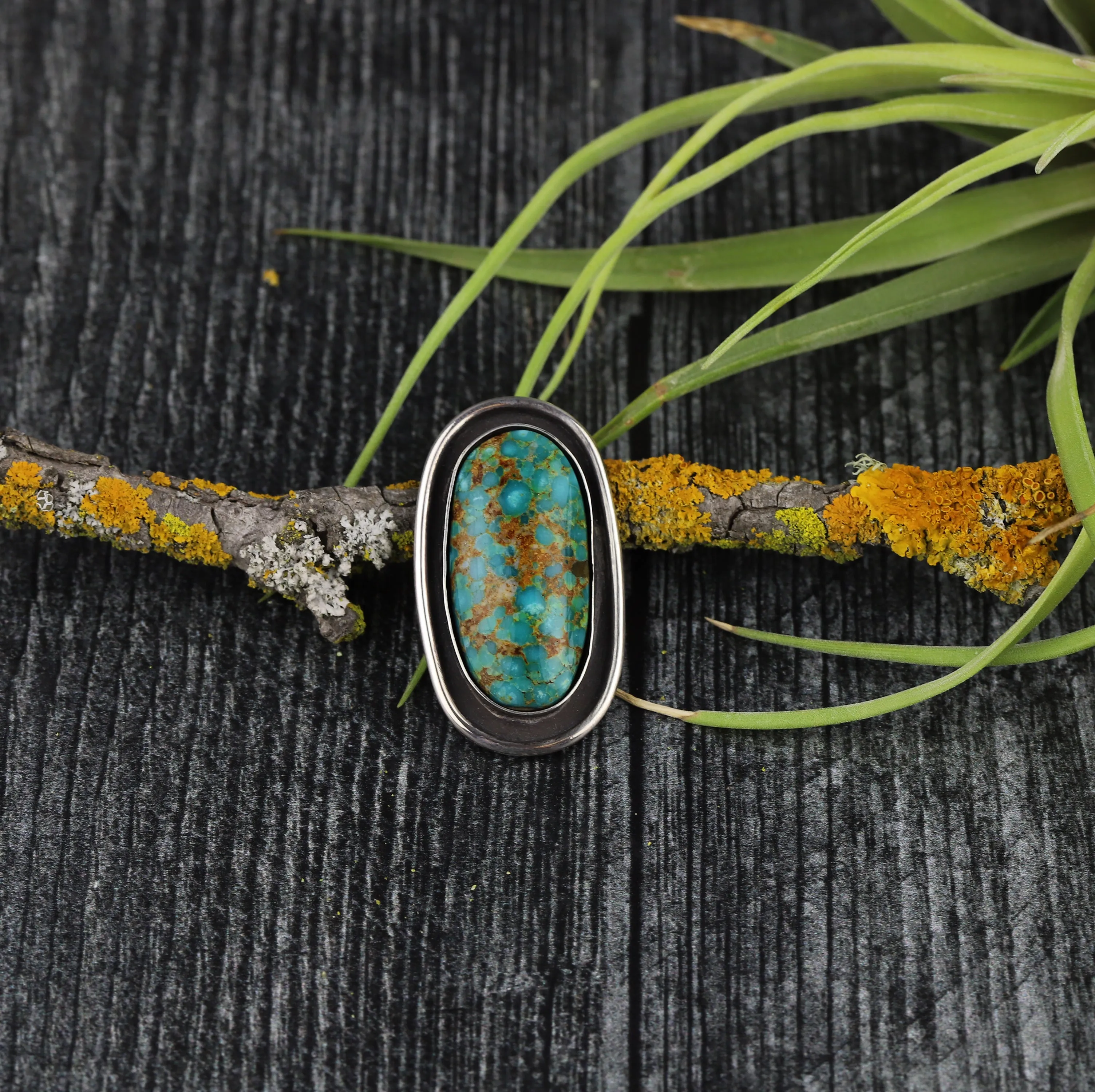 Kingman Turquoise Shadowbox Ring No.3