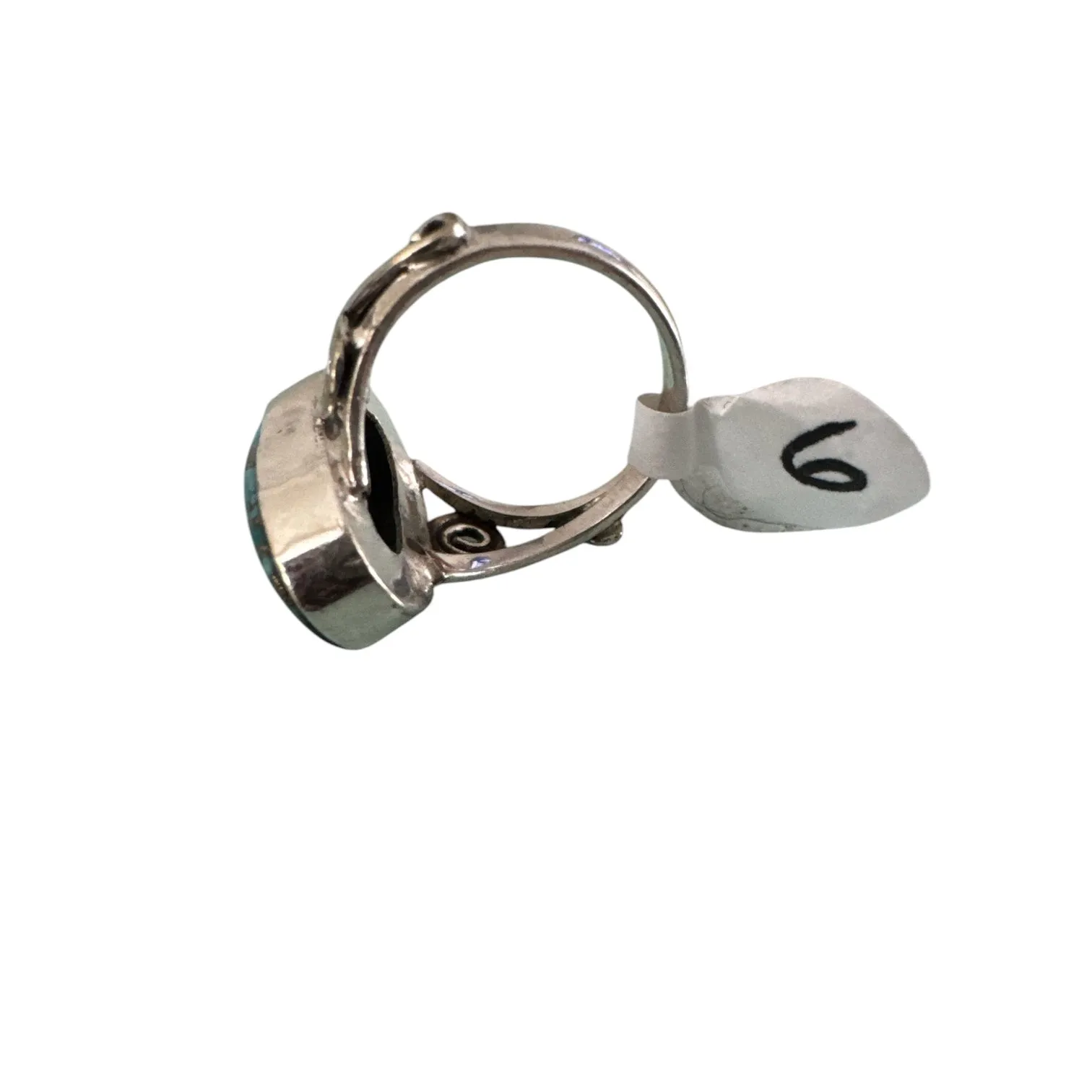 Kingman Turquoise Solid 925 Sterling Silver Ring 6