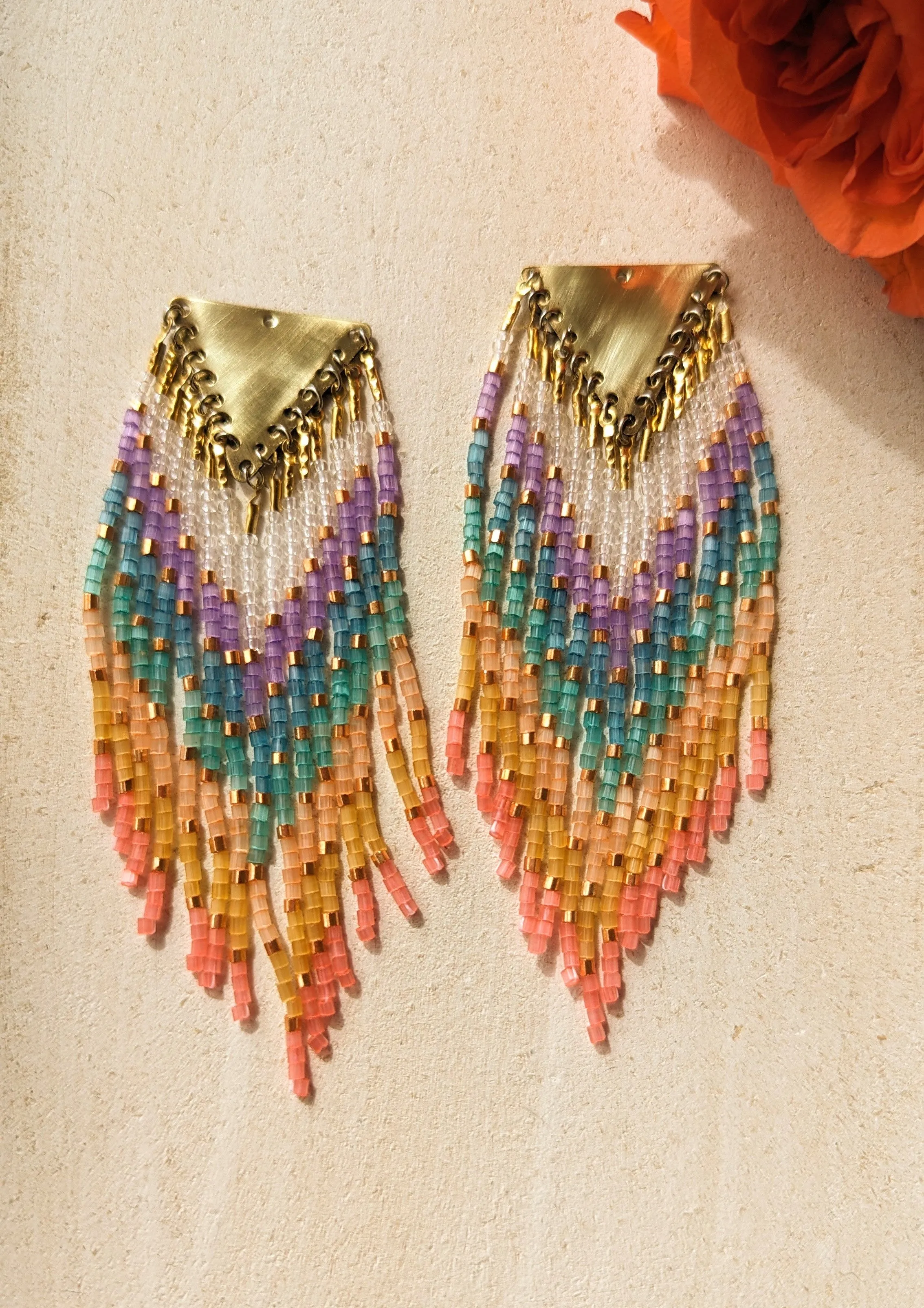 Kiss the Rainbow 3.0 🌈 Beaded Earrings