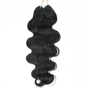 Knotless Pre-Separated Feather Crochet Hair Extension Body Wave Human Hair