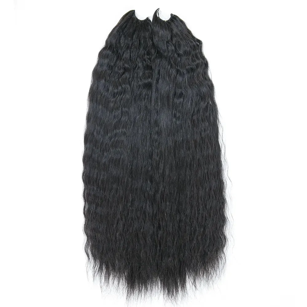 Knotless Pre-SeparatedFeather Crochet Hair Extension Wet and Wavy Human Hair
