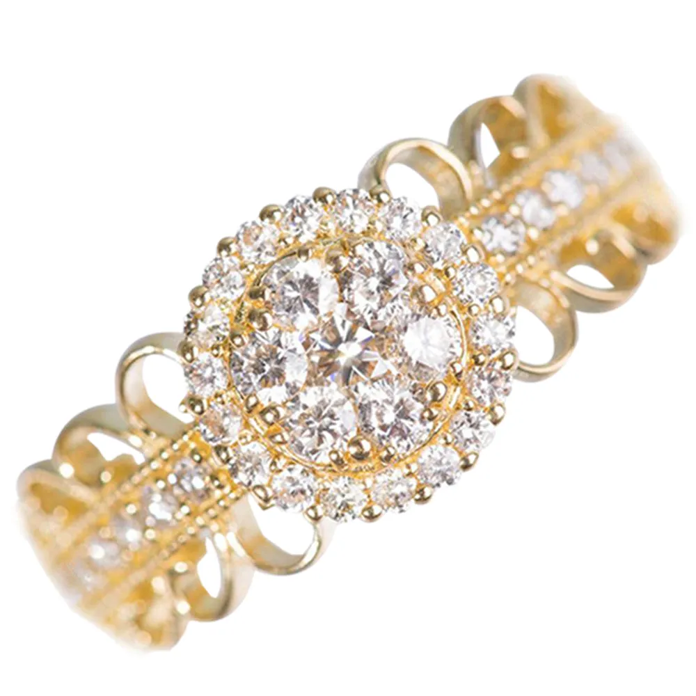 Lace Design Diamond Wedding Ring