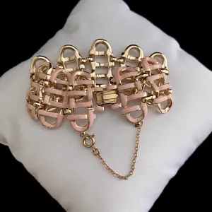 Late 50s/ Early 60s Coro Pink and Gold Bracelet