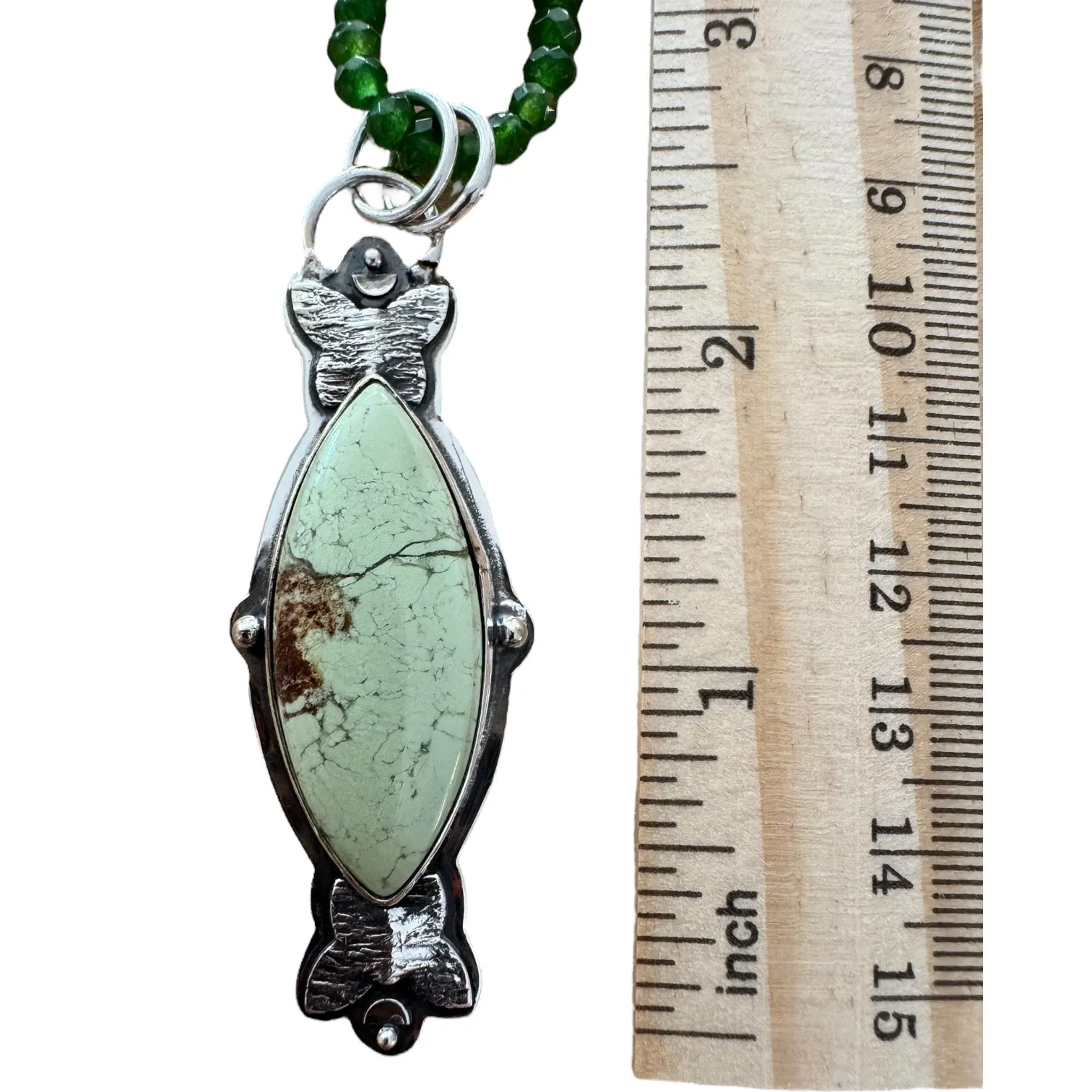 Lemon Chrysoprase Solid 925 Sterling Silver Pendant Necklace