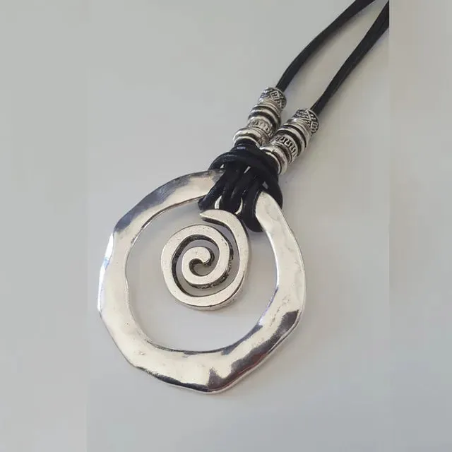 long pendant necklace Bohemian necklace, feather necklace, leaf pendant, bohemian jewelry, leather necklaces