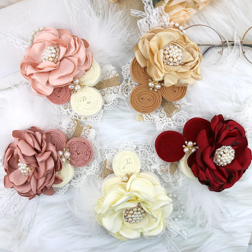 Luxe Elora Headband - Champagne Flower
