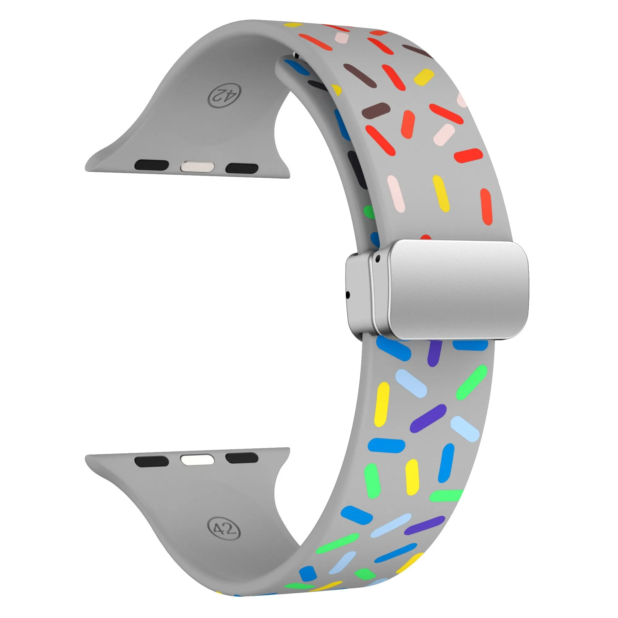 Magnetic Silicone Band for Apple Watch with Colorful Patterns