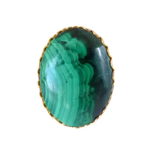 Malachite oval ring