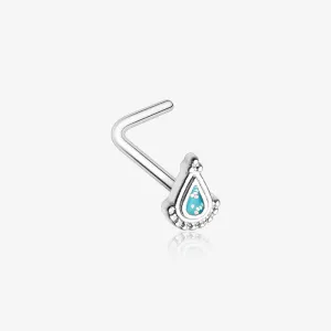 Mandala Ray Sparkle L-Shaped Nose Ring