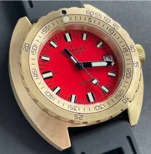 Maranez Samui Vintage Brass Watch Red