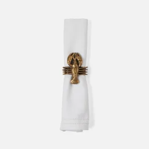 Marlin Lobster Brass Napkin Ring Set