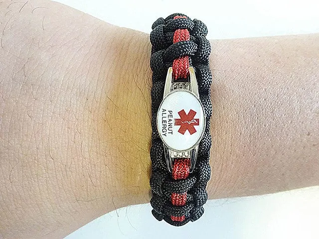 Medical ID Peanut Allergy Paracord Bracelet