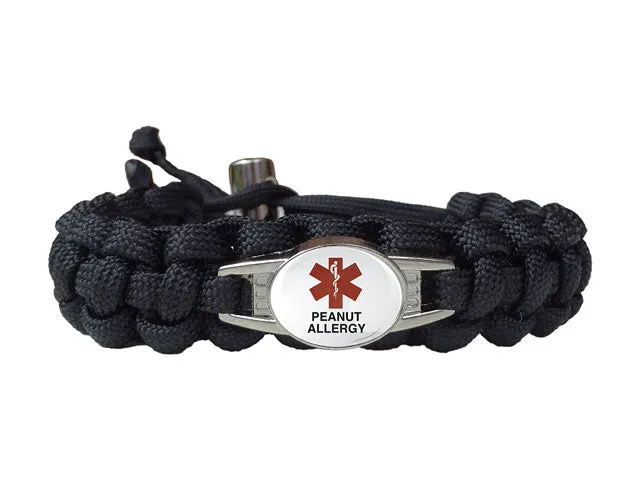 Medical ID Peanut Allergy Paracord Bracelet