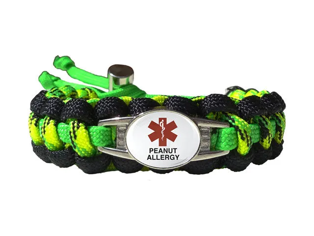 Medical ID Peanut Allergy Paracord Bracelet