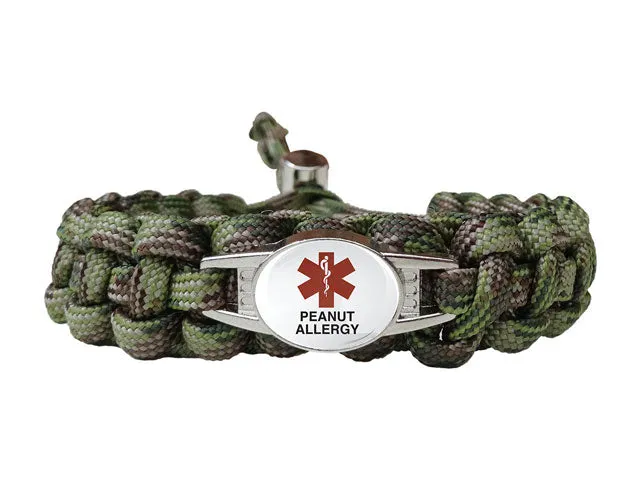 Medical ID Peanut Allergy Paracord Bracelet