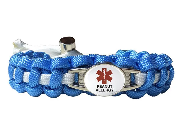 Medical ID Peanut Allergy Paracord Bracelet