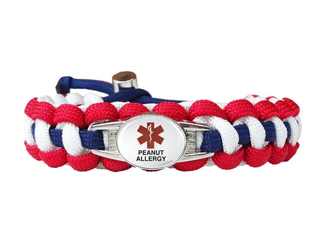 Medical ID Peanut Allergy Paracord Bracelet