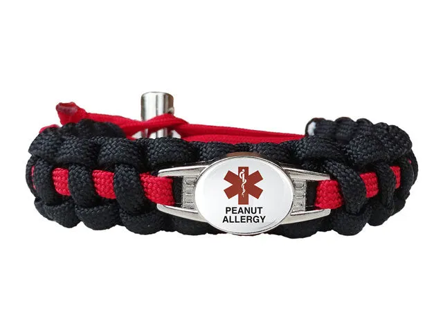 Medical ID Peanut Allergy Paracord Bracelet
