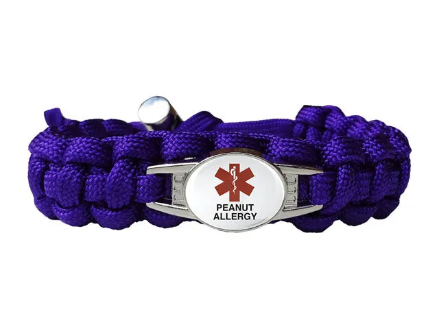 Medical ID Peanut Allergy Paracord Bracelet