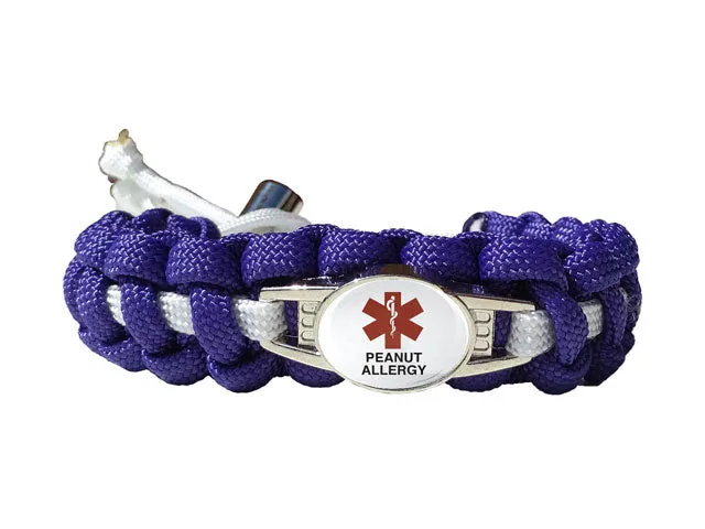 Medical ID Peanut Allergy Paracord Bracelet