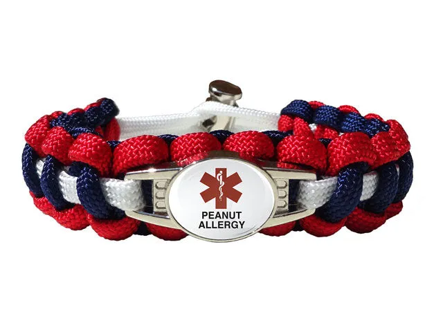 Medical ID Peanut Allergy Paracord Bracelet