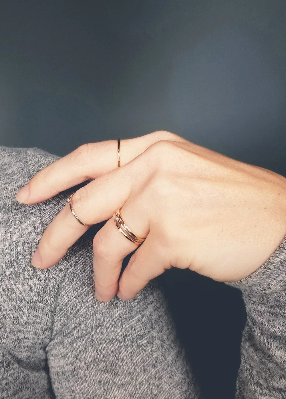 Micro Silver Pearl Ring