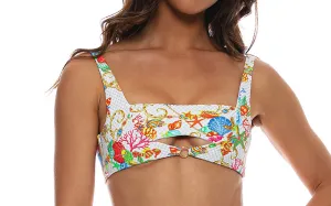 Mini Ring Bandeau-Seamless Reversible Tie Side Bikini ::RET