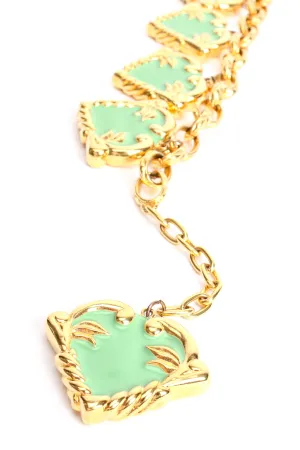 Mint Hearts Charm Necklace