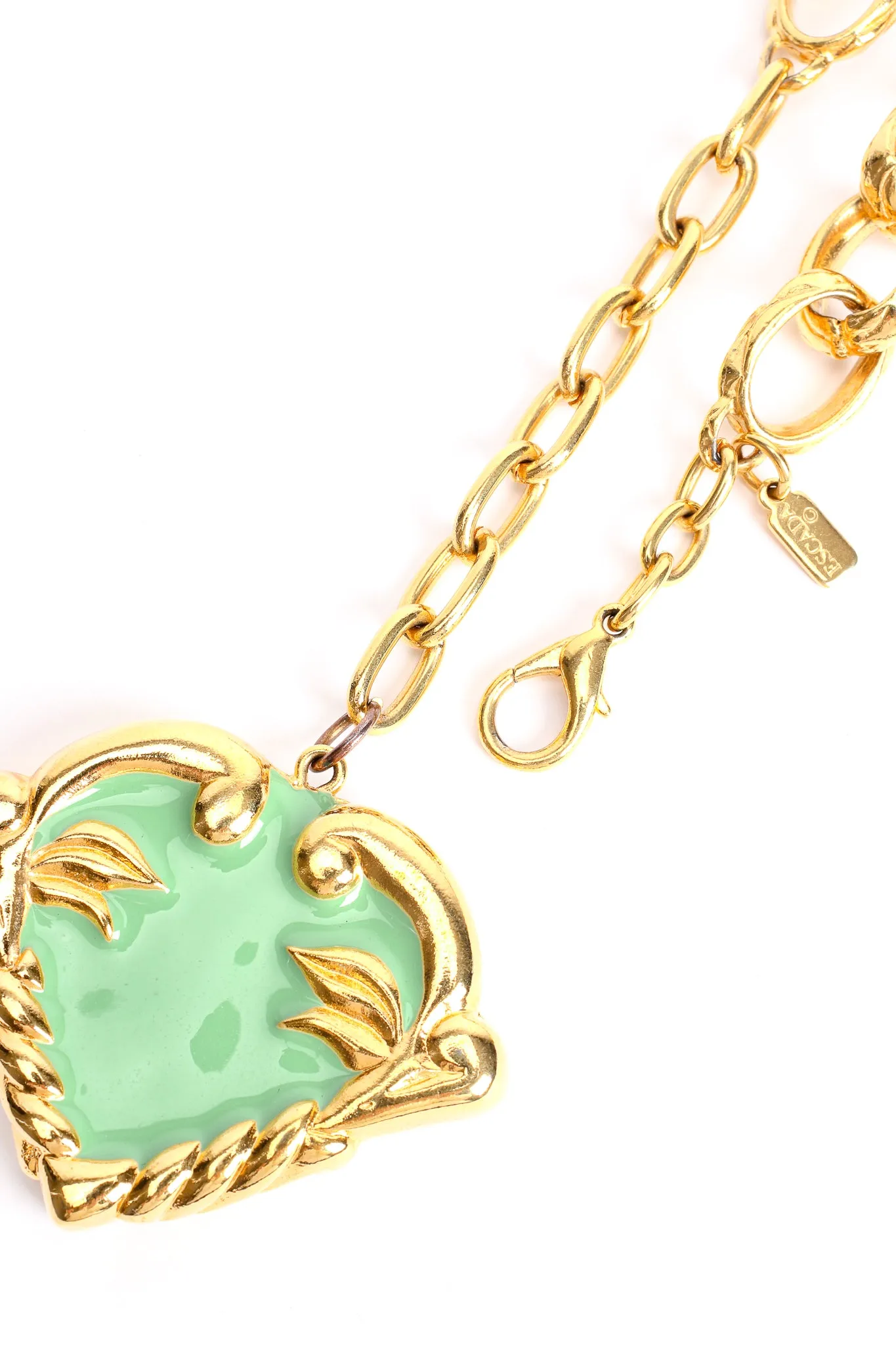 Mint Hearts Charm Necklace