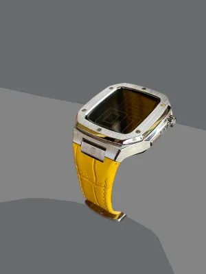Modern Yellow Alligator - Silver Buckle