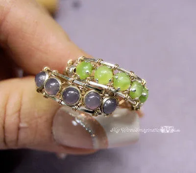 Montee Ring With a Clasp, Wire Wrap Ring Pattern, DIY Ring Pattern