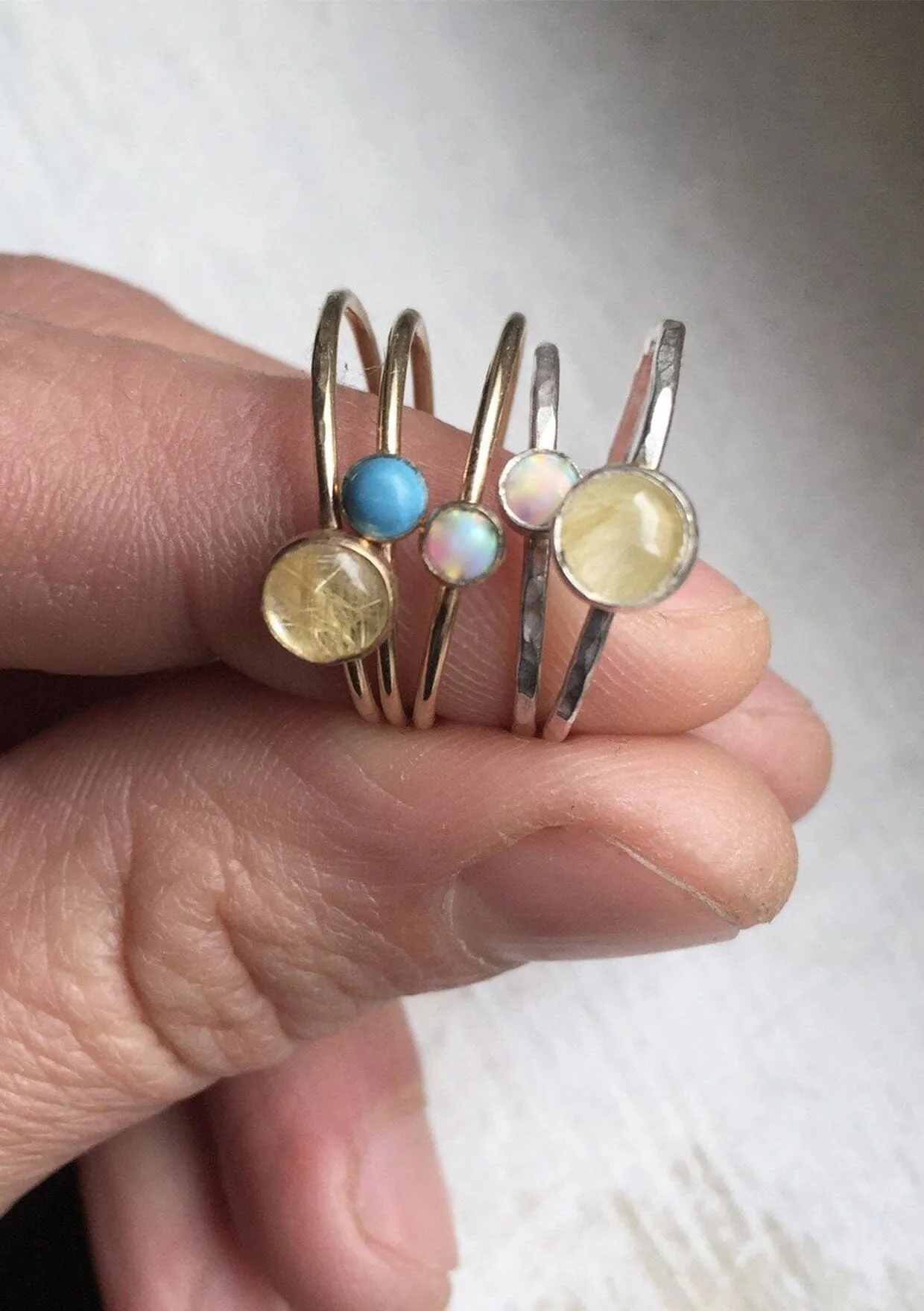 Moon Pi Opal Gold Fill Ring