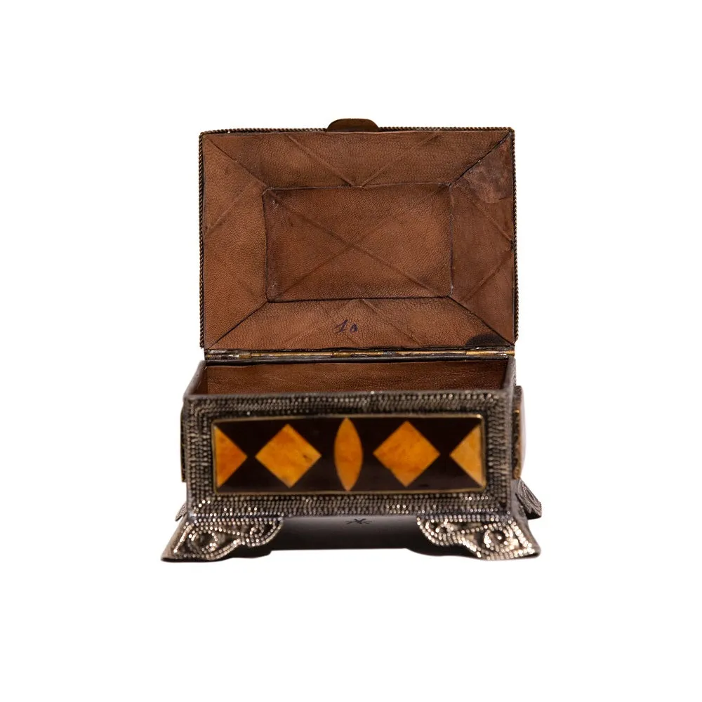 Moroccan Handcrafted Antique Jewelry Box - Orange