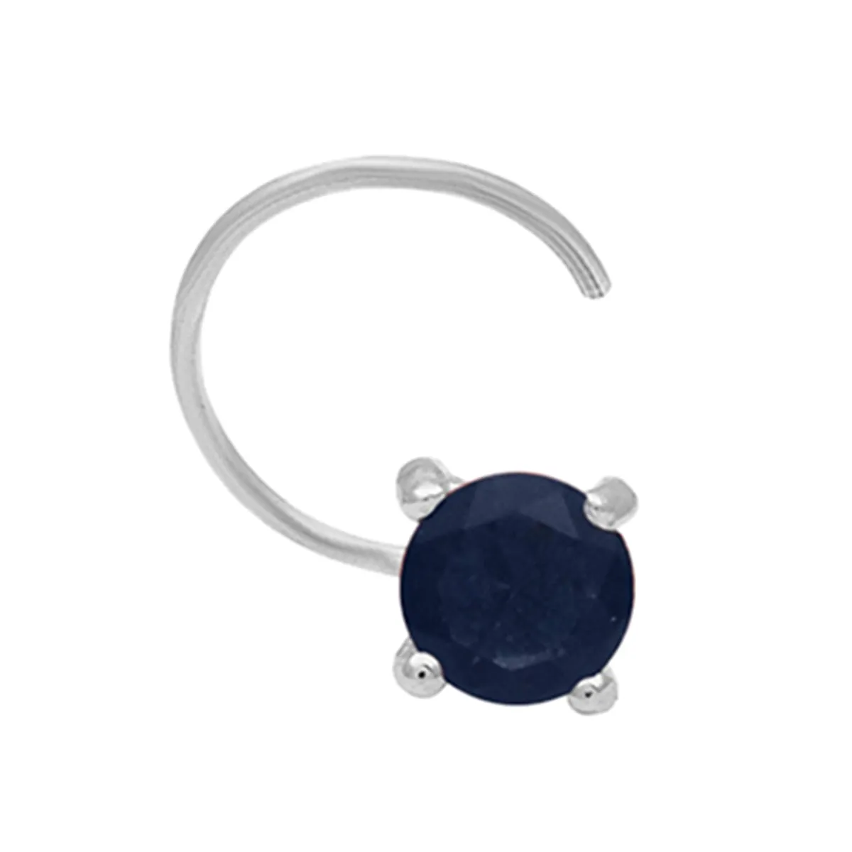 Multi Choice Gemstone Tiny Nose Pin Studs In 925 Sterling Silver Nose Pins For Women