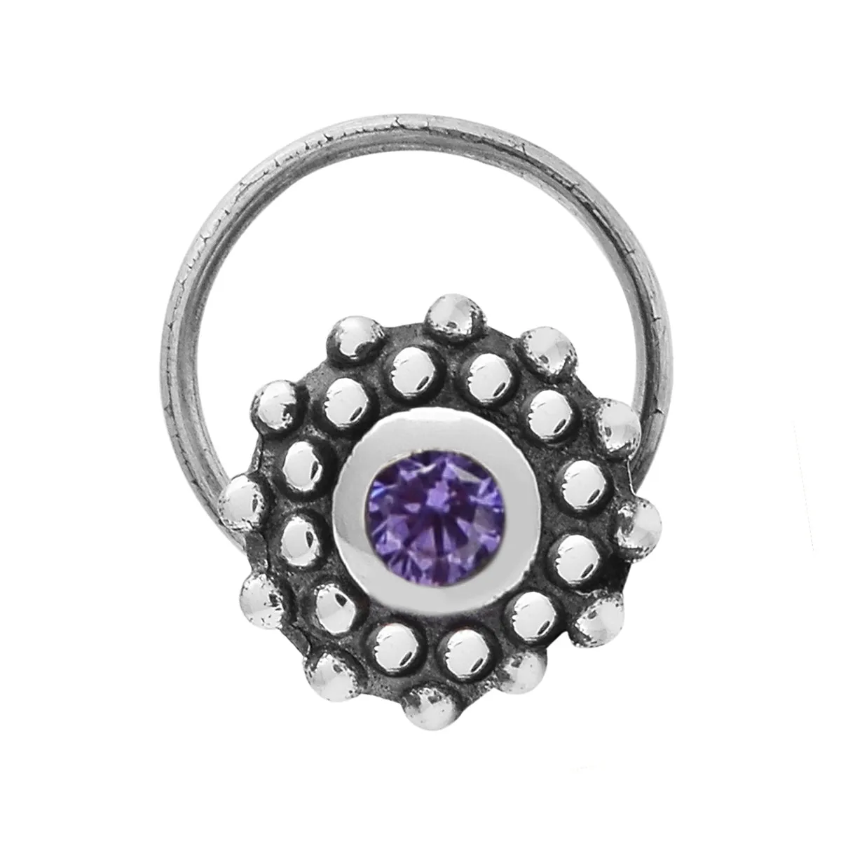 Multi Choice Gemstone Tiny Nose Pin Studs In 925 Sterling Silver Nose Studs