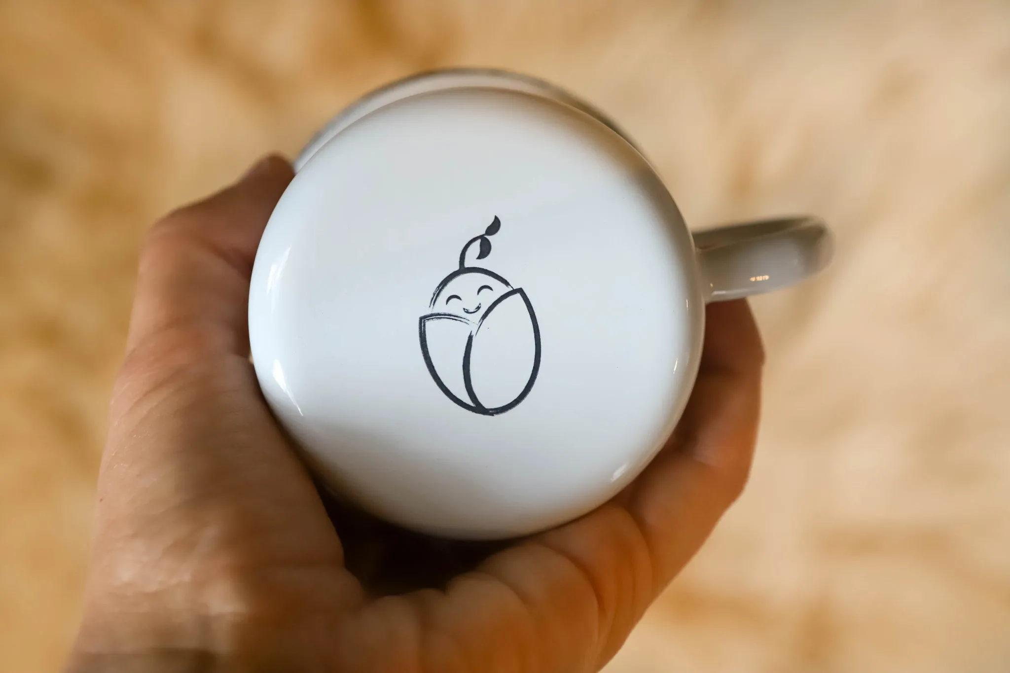Mushroom Enamel Child's Mug